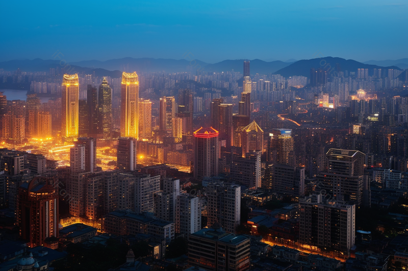 中央商务区CBD繁华的城市夜景摩天大楼林立城市摄影都市摄影,高清,摄影图,摄影图片,图片大全,摄影图免费下载